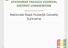 Statement inzake tragisch voorval district Commewijne