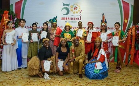 Ambassade van Suriname in China viert 50 jaar Srefidensi