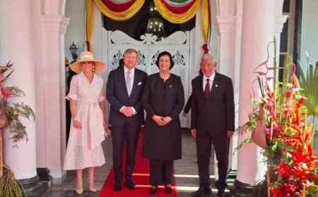Fotoreportage: Willem-Alexander begint staatsbezoek aan Suriname