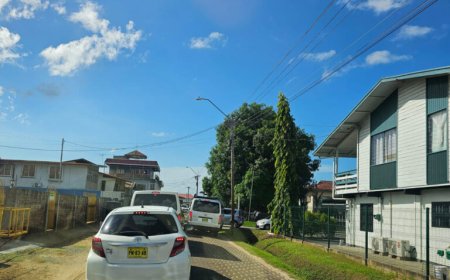 Verkeerschaos treft centrum Paramaribo door veiligheidszone