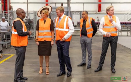 Koningspaar krijgt inzicht in bedrijfsproces Fernandes Bottling Company N.V.