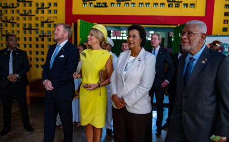 Kindermuseum Villa Zapakara krijgt hoog bezoek van Koninklijk en presidentieel paar