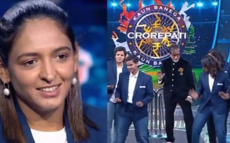 Amitabh Bachchan danst met India’s vrouwen cricketteam in KBC 17