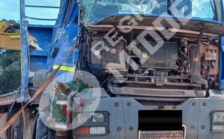 Vrachtwagen kantelt op weg naar Nieuw Koffiekamp – chauffeur gewond geraakt