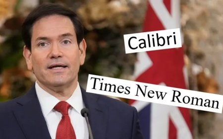 Amerikaanse minister Rubio doet lettertype Calibri in de ban