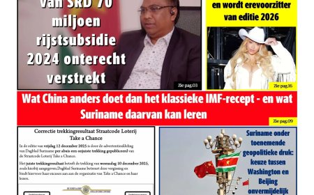 Dagblad Suriname, zaterdag 13 december 2025