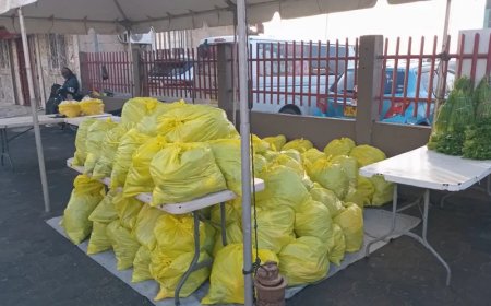 Unie van Groentenhandelaren deelt 200 groentenpakketten uit