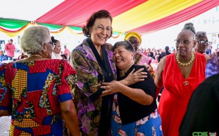 Seniore burgers hebben aangename kerstviering presidentieel paleis