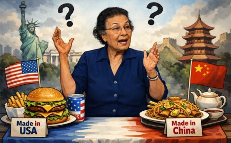 Hamburger of tjauwmin? Suriname bestelt, maar rekent nog niet af.