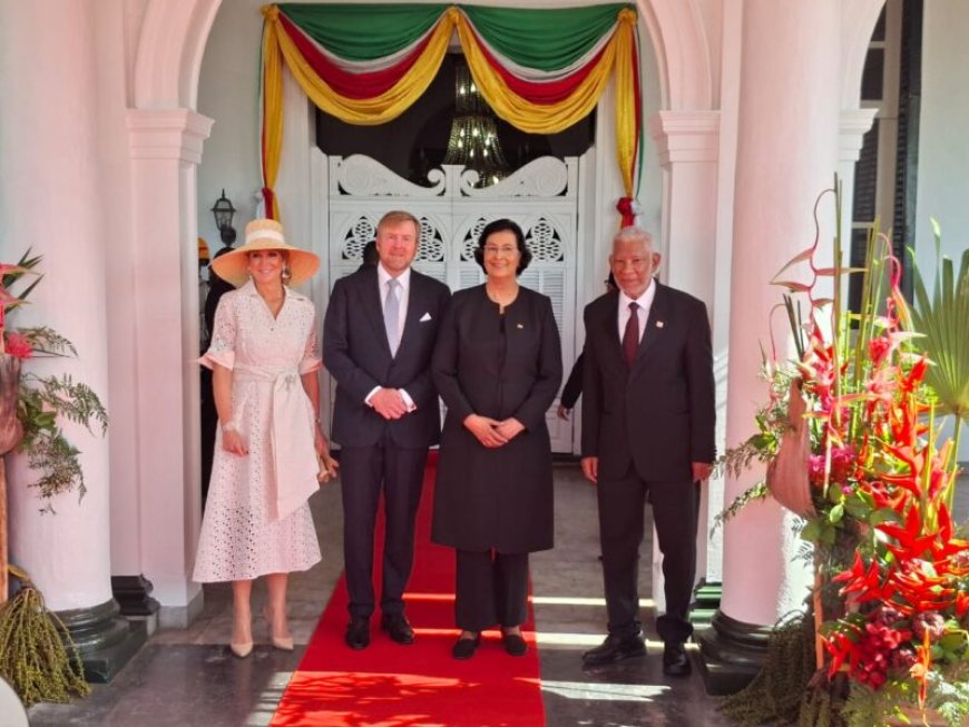 Fotoreportage: Willem-Alexander begint staatsbezoek aan Suriname