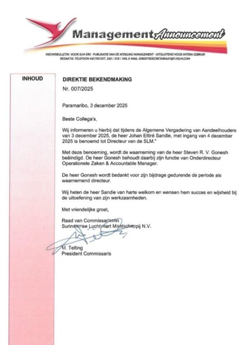 Johan Sandie nieuwe SLM-directeur