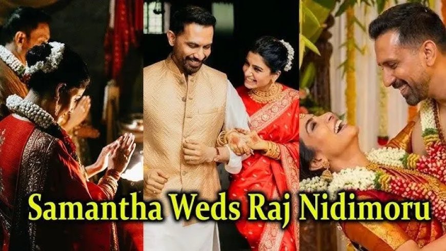 Een ongeziene foto van bruid Samantha met de familie van Raj Nidimoru van hun huwelijk 