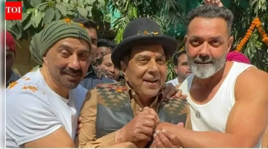 Sunny Deol en Bobby Deol gaan de 90e verjaardag van Dharmendra vieren