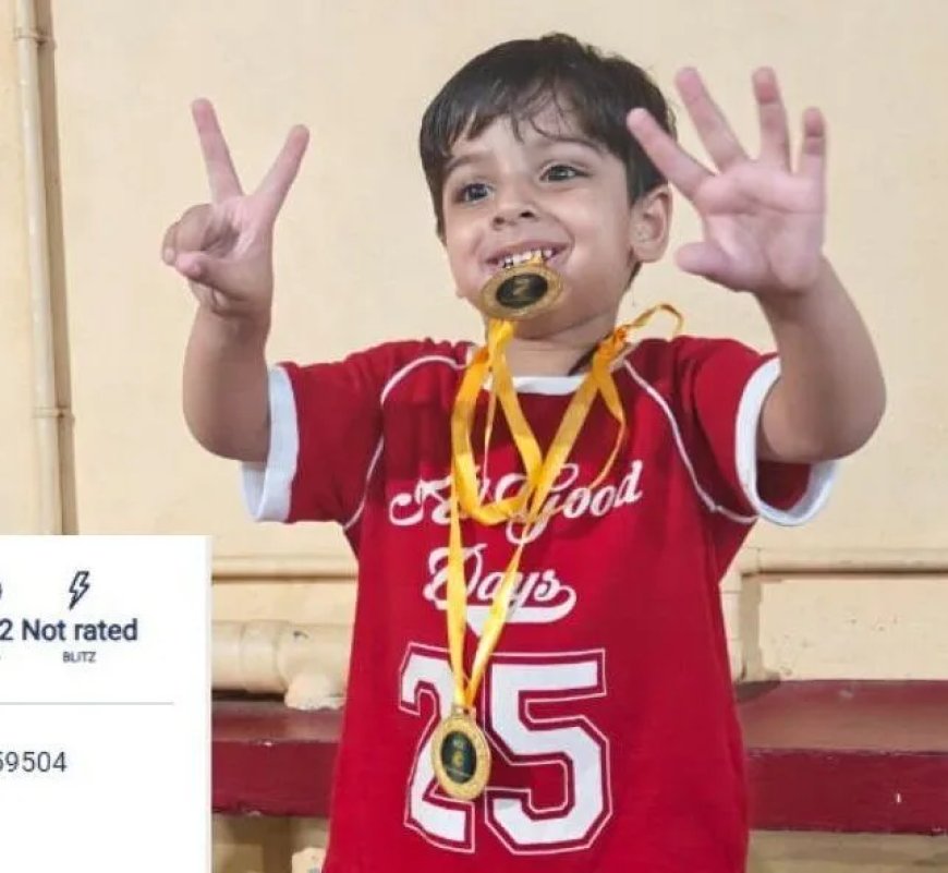 Kleuter (3) in India schrijft schaakgeschiedenis als jongste speler ooit met officiële rankin