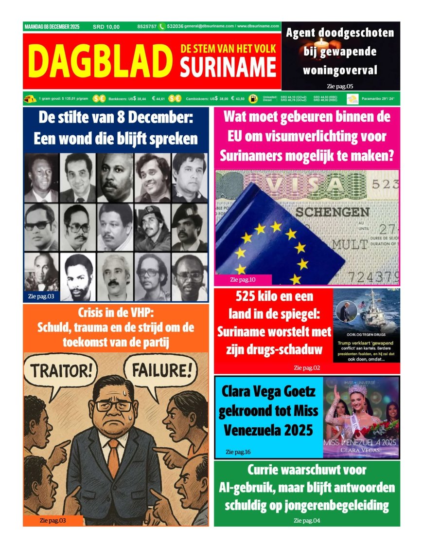 Dagblad Suriname, maandag 8 december 2025
