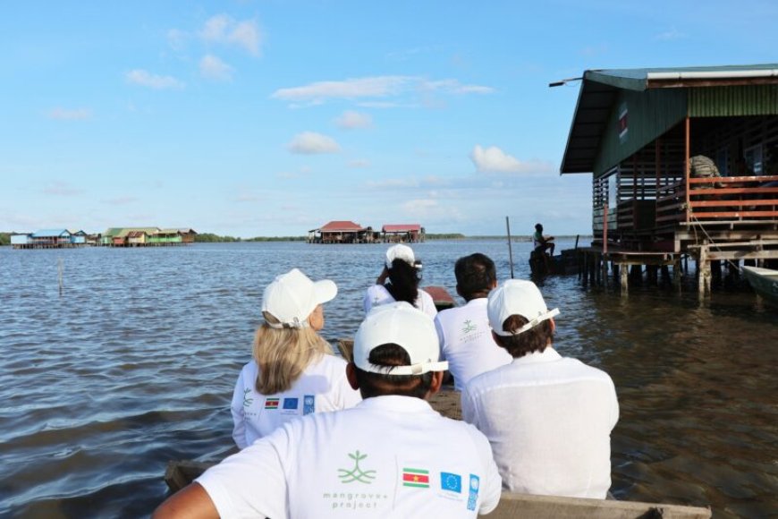 EU-delegatie bezoekt Bigi Pan in verband met mangrovebeschermingsproject