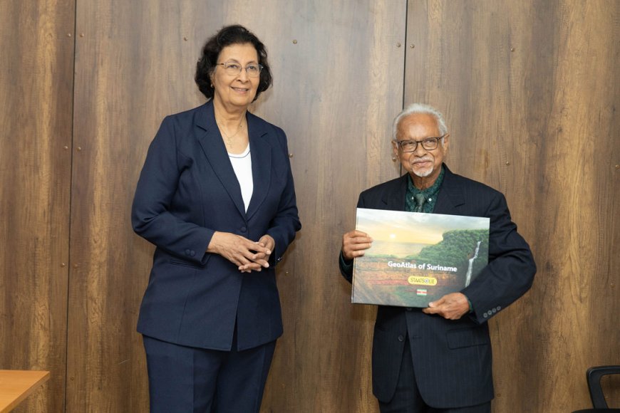 Staatsolie presenteert GeoAtlas van Suriname, opgedragen aan Eddie Jharap