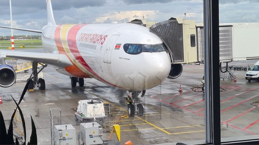 Vlucht Surinam Airways wijkt uit naar Maastricht door slechte weersomstandigheden Schiphol