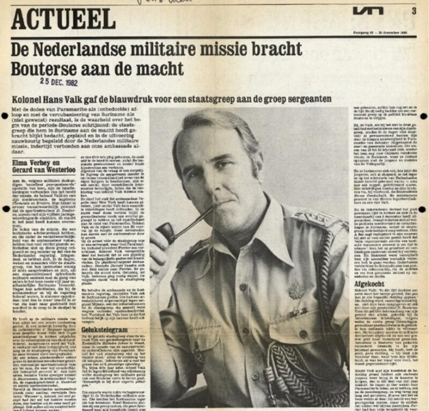 Onderzoeksrapport: Geen Nederlandse coupsteun aan Bouterse, wel falend toezicht