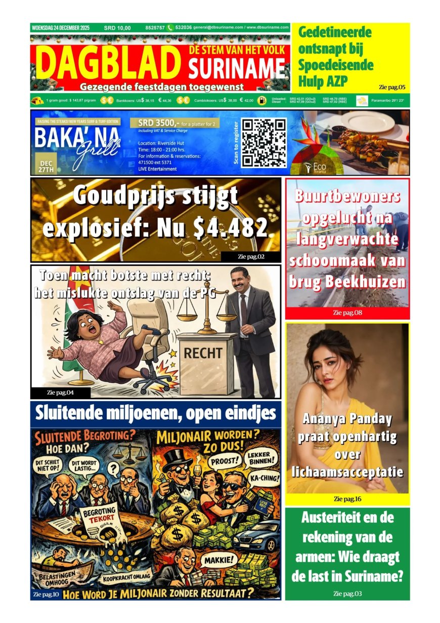 Dagblad Suriname, woensdag 24 december 2025