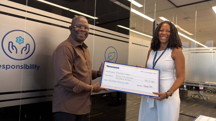 Newmont Suriname ondersteunt 14 kinderhuizen met SRD 35.000