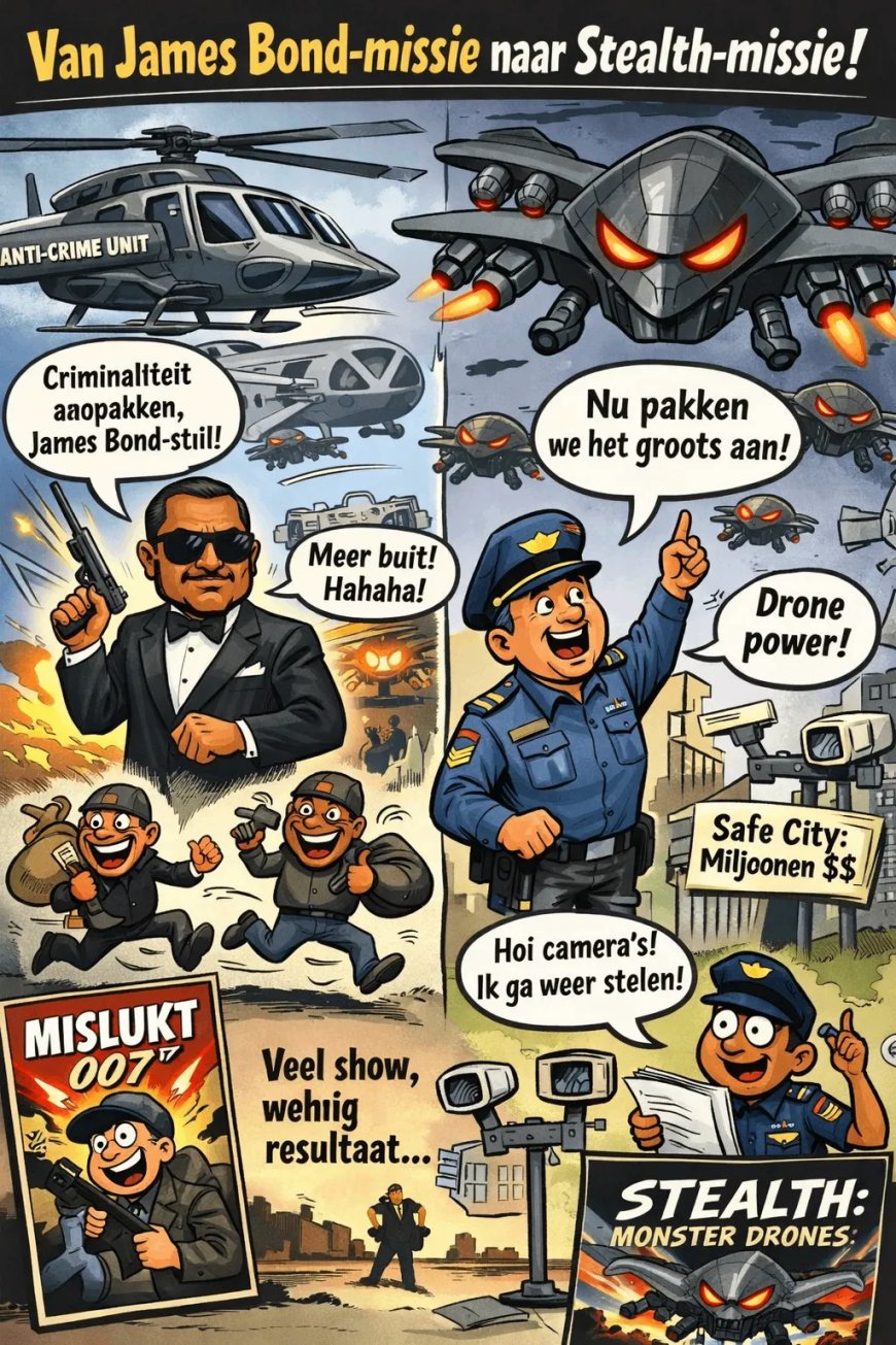 Van James Bond-helikopter tot Stealth-drones: criminaliteit kijkt gezellig mee