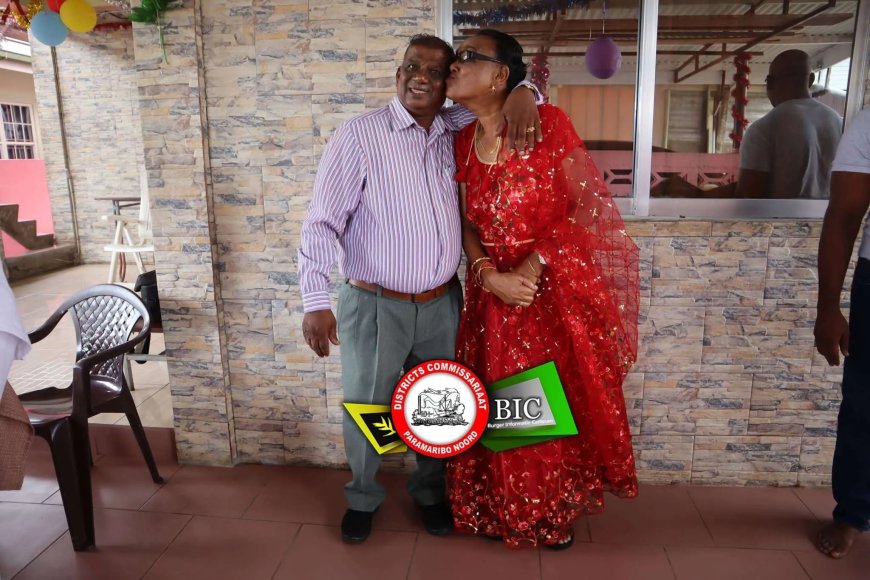 Gouden huwelijk echtpaar Manbodh-Boedjarath