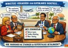 Ministers vergaderen voor buitenlandse dienstreis
