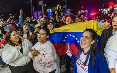 Venezolanen in Zuid-Florida vieren arrestatie Maduro