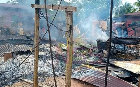 Woning met inboedel afgebrand in Brokopondo