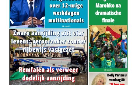 Dagblad Suriname, maandag 19 januari 2026