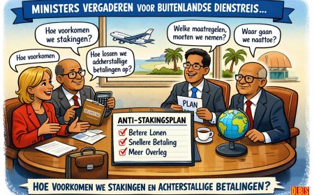 Ministers vergaderen voor buitenlandse dienstreis