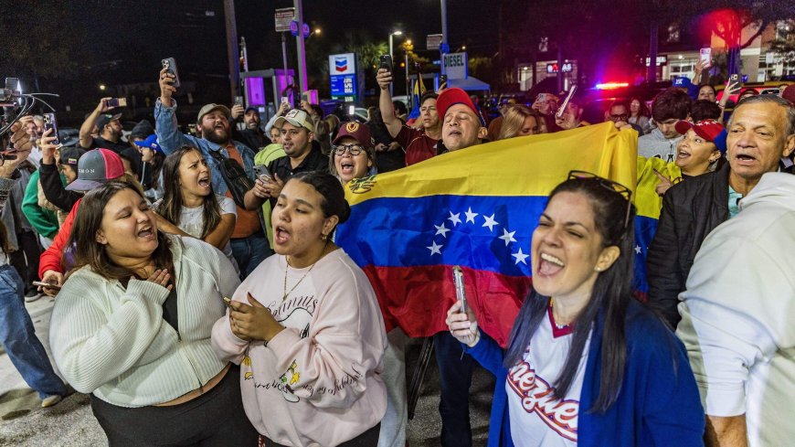 Venezolanen in Zuid-Florida vieren arrestatie Maduro