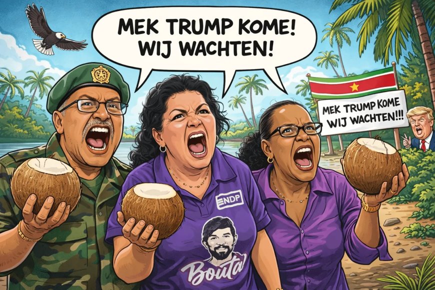 ‘Mek Trump kome! Wij wachten!’