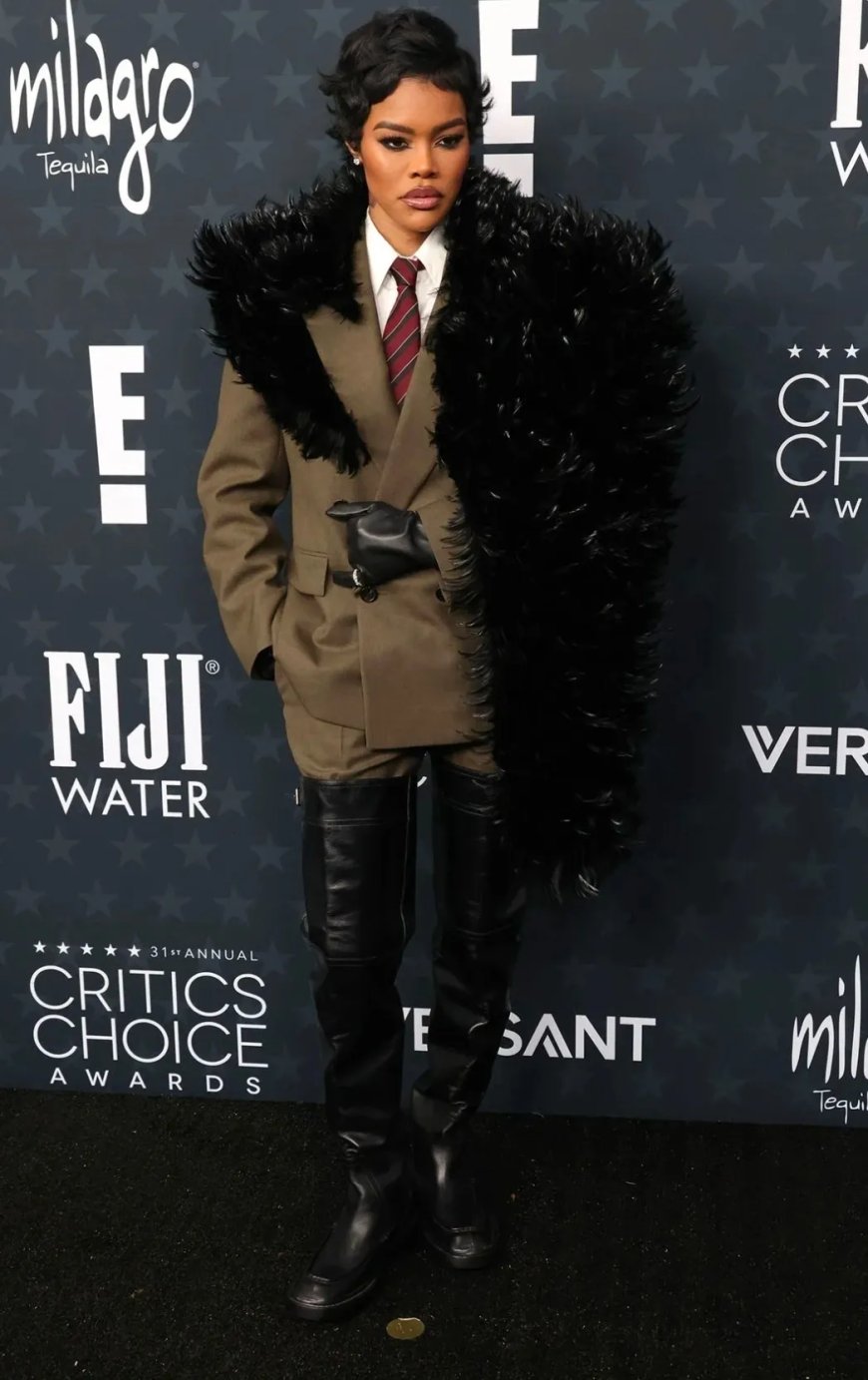 Teyana Taylor schittert in Saint Laurent op Critics’ Choice Awards