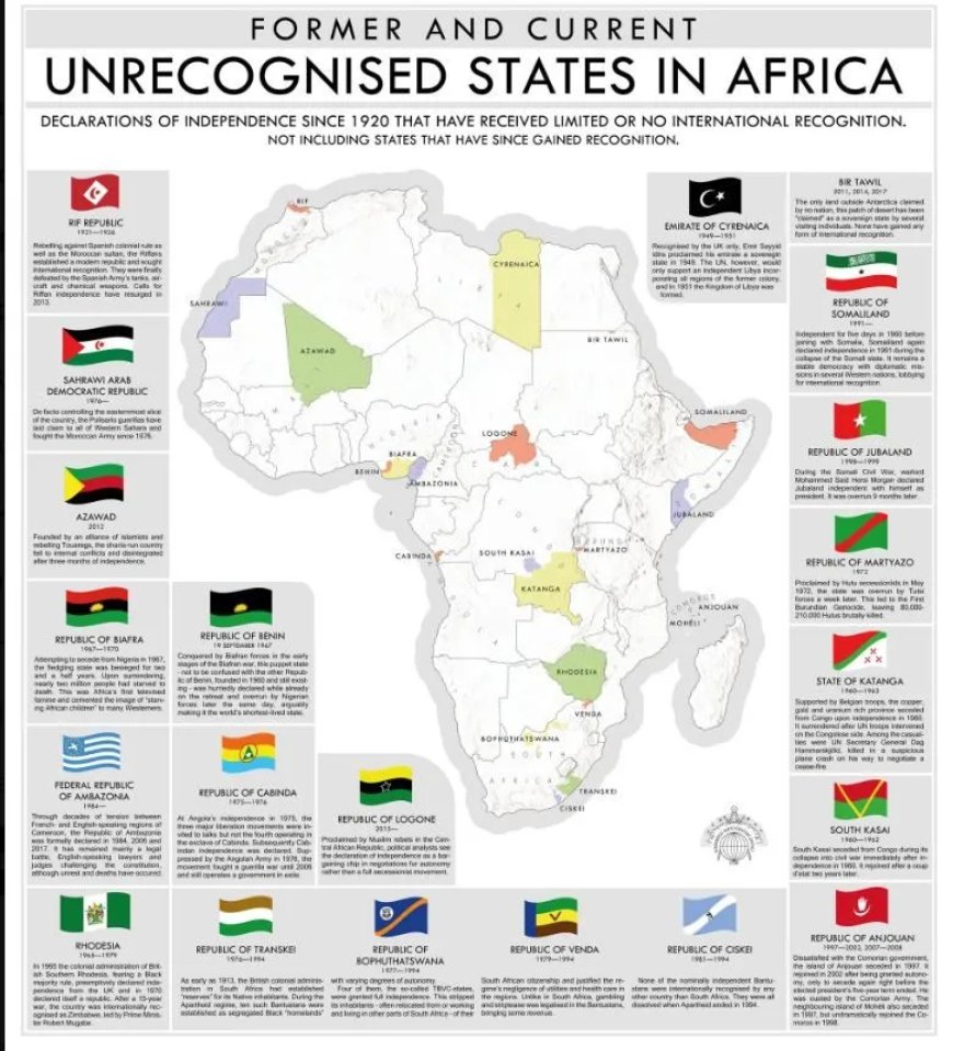 Voormalige en huidige Afrikaanse staten met beperkte internationale erkenning.