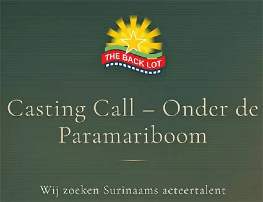 Speelfilm ‘Onder de Paramariboom’ wordt in februari opgenomen in Suriname