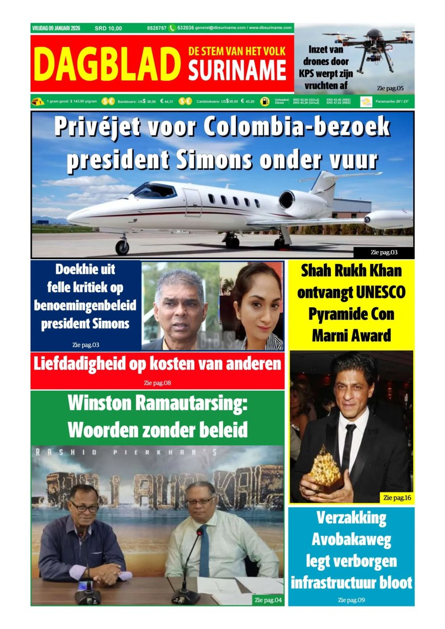 Dagblad Suriname, vrijdag 9 januari 2026