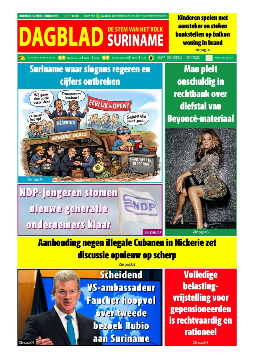 Dagblad Surinamem, zaterdag 10 januari 2026
