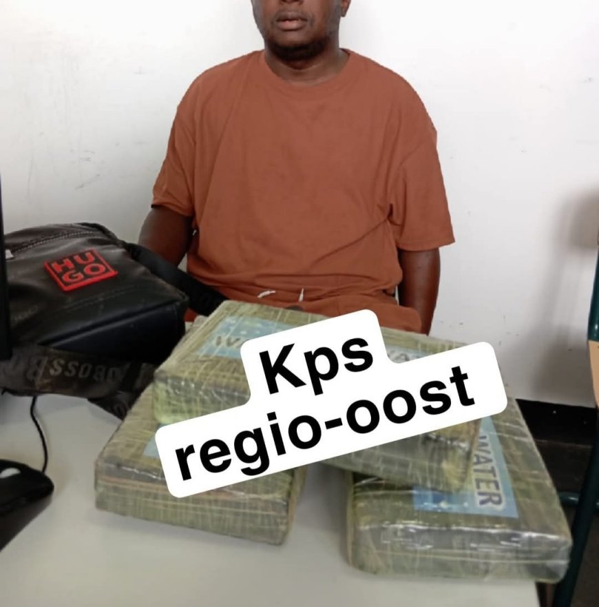 Politie Moengo arresteert verdachte met grote partij drugs