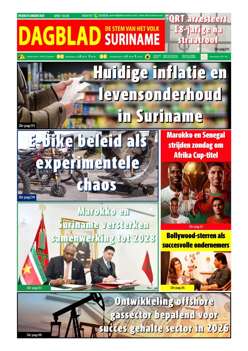 Dagblad Suriname, vrijdag 16 januari 2026