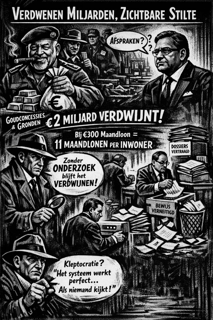 Verdwenen miljarden in Suriname, zichtbare stilte