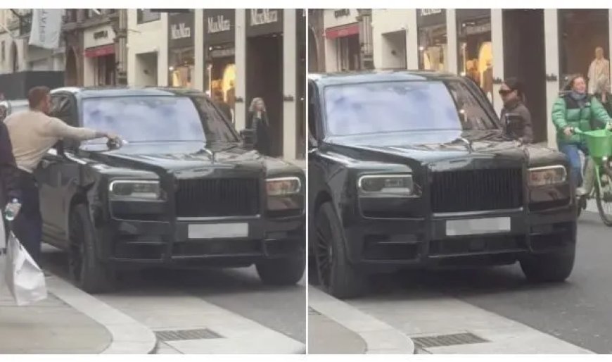 David Beckham verwijdert parkeerbon bij luxe Rolls-Royce na dure winkeltrip