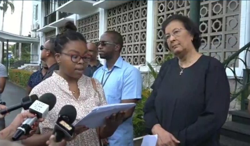 Stakende leerkrachten overhandigen petitie aan president