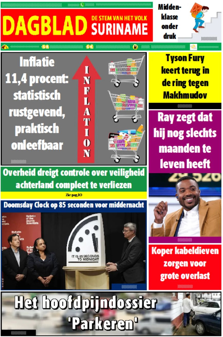 Dagblad Suriname, donderdag 29 januari 2026