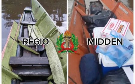 Twee boten met elkaar in aanvaring bij Nieuw Aurora