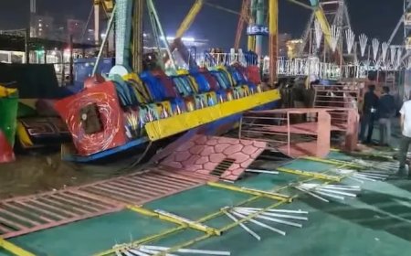 Twee arrestaties in zaak ingestorte attractie op kermis in Surajkund, India