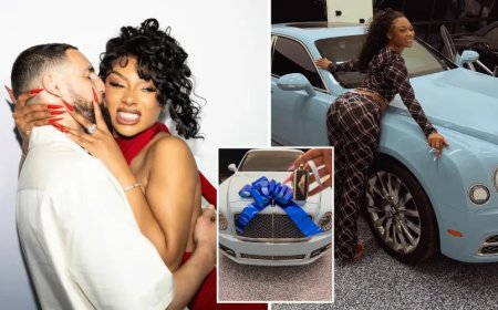 Megan Thee Stallion ontvangt Bentley van Klay Thompson 