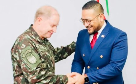 Braziliaanse generaal op werkbezoek bij minister Ramsaran