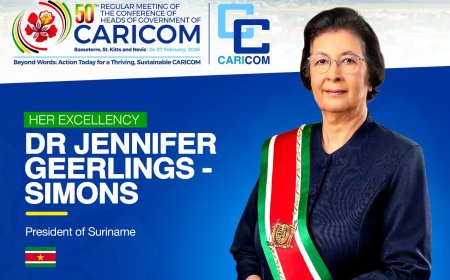 President Simons naar St. Kitts & Nevis voor Caricom-top